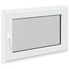 vidaXL Kellerfenster RISOR 90 x 50 cm PVC und Glas Wei&szlig;