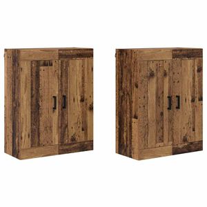 vidaXL Wandmontierter Schrank 2 pcs Altholz 69,5 x 34 x 90 cm
