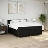 vidaXL Boxspringbett mit Matratze Schwarz 180x200 cm Stoff
