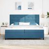 vidaXL Boxspringbett mit Matratze Dunkelblau 200 x 200 cm Stoff