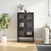 vidaXL Highboard Schwarz 68x39x123 cm Stahl