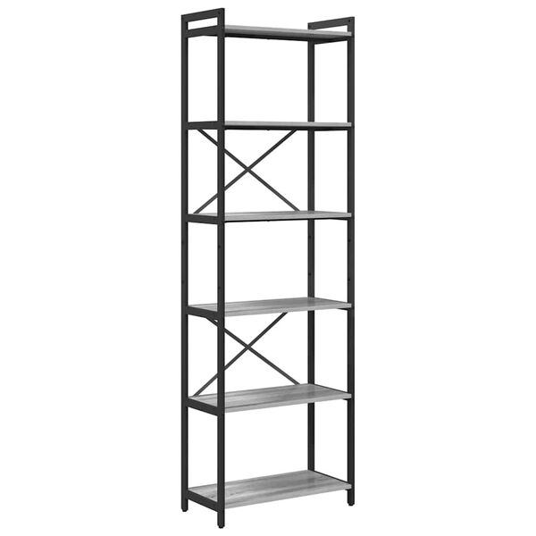 vidaXL B&uuml;cherregal Grau Sonoma 40 x 30 x 85 cm Holzwerkstoff