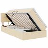 vidaXL Aufbewahrungsbett mit Matratze Creme 100 x 200 cm Samt