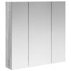 vidaXL Badezimmerspiegelschrank Graues Sonoma 70 x 14,5 x 70 cm