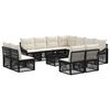 vidaXL Gartensofa-set 12 pcs Schwarz Poly-Rattan