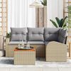 vidaXL Gartensofa-set 5 pcs Beige und Hellgrau Poly-Rattan