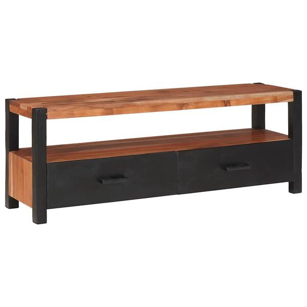 vidaXL Medienschrank mit Schubladen mit Regal Braun Akazie Massivholz