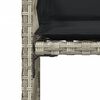 vidaXL Gartenst&uuml;hle mit Kissen 4 Stk. Hellgrau Poly Rattan