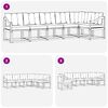 vidaXL Outdoor-Sofagarnitur mit Kissen 6 pcs Natur und Beige