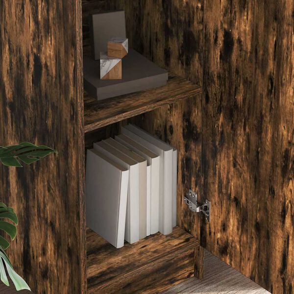 vidaXL Highboard Räuchereiche 35 x 39 x 168 cm Holzwerkstoff