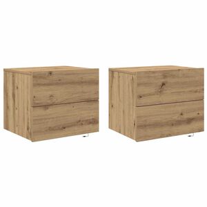vidaXL Nachttisch 2 stk. Artisan-Eiche 50 x 39 x 41 cm Holzwerkstoff