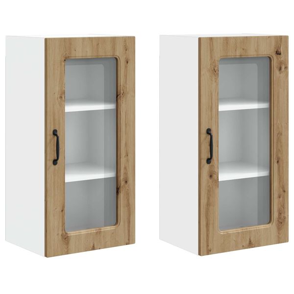 vidaXL K&uuml;chenschrank Kalmar 2 pcs Artisan-Eiche 40 x 31 x 80 cm