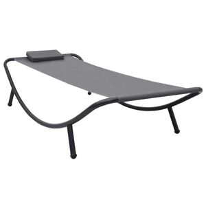vidaXL Gartenbett Grau 200&times;90 cm Stahl