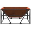 vidaXL Feuerstelle Braun 80 x 80 x 40 cm Wetterfeststahl