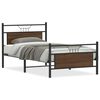 vidaXL Bettgestell ohne Matratze Braun Eiche 100x190 cm Holzwerkstoff