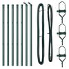 vidaXL Zaunpfosten 7 pcs Grün Stahl
