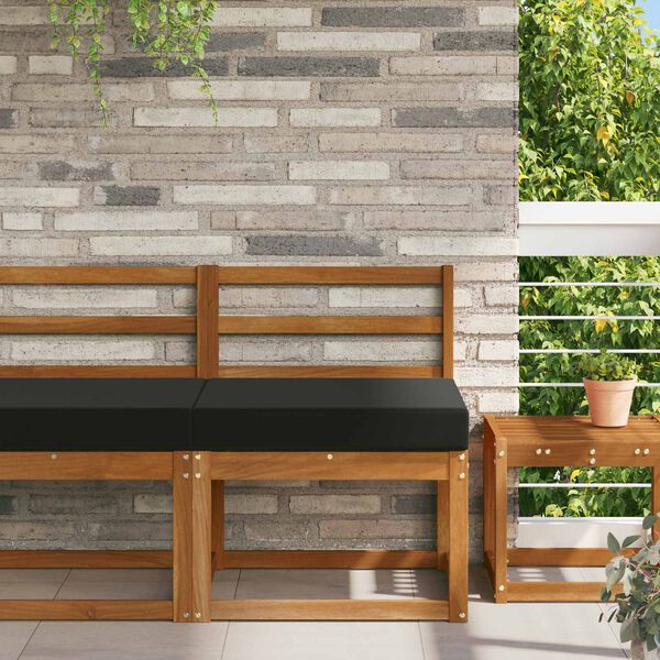 vidaXL Sofakissen f&uuml;r drau&szlig;en Schwarz 60 x 60 x 8 cm Polyester