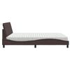 vidaXL Bett mit Matratze "Hanko" Dunkelbraun 180x200 cm Stoff