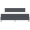 vidaXL Boxspringbett Dunkelgrau und Wei&szlig; 203 x 200 x 88 cm Cordstoff