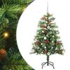 vidaXL K&uuml;nstlicher Weihnachtsbaum Gr&uuml;n 150 cm PVC und Metall