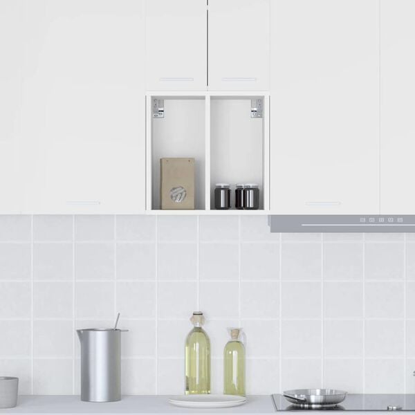 vidaXL H&auml;ngeschrank mit Speicher Wei&szlig; 40 x 29,5 x 40 cm Holzwerkstoff