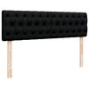 vidaXL Ottoman-Bett mit Matratze Schwarz 140x190 cm Stoff
