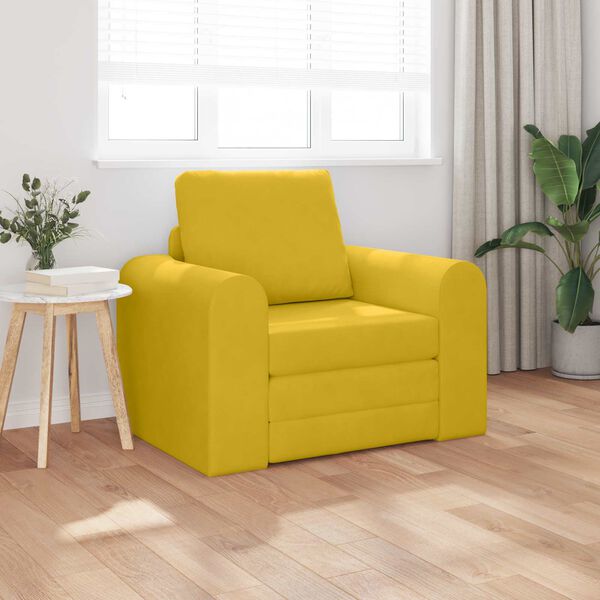 vidaXL Schlafsofa Gelb 98 x 71 x 83 cm Samt