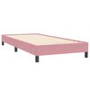 vidaXL Boxspringbett mit Matratze Rosa 100x220 cm Samt