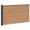 vidaXL zaunset 175 x 105 cm WPC und Aluminium Braun