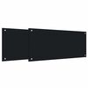 vidaXL K&uuml;chenr&uuml;ckwand 2 stk. Schwarz 90 x 40 cm Geh&auml;rtetes Glas