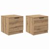 vidaXL Bettschrank 2 Stk. Artisan-Eiche 40 x 39 x 40 cm Holzwerkstoff