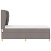 vidaXL Boxspringbett mit Matratze Taupe 200 x 100 cm Stoff