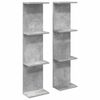 vidaXL Wandregal 2 stk. Betongrau 22 x 15 x 100 cm Holzwerkstoff