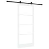 vidaXL Schiebet&uuml;r ORKDAL Wei&szlig; und Schwarz 93 x 211 cm