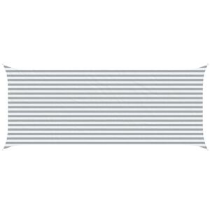 vidaXL Sonnensegel Hellgrau und Wei&szlig; 6 x 2,5 m 100 % Polyester Oxford