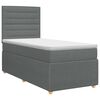 vidaXL Boxspringbett mit Matratze Dunkelgrau 80 x 200 cm Stoff