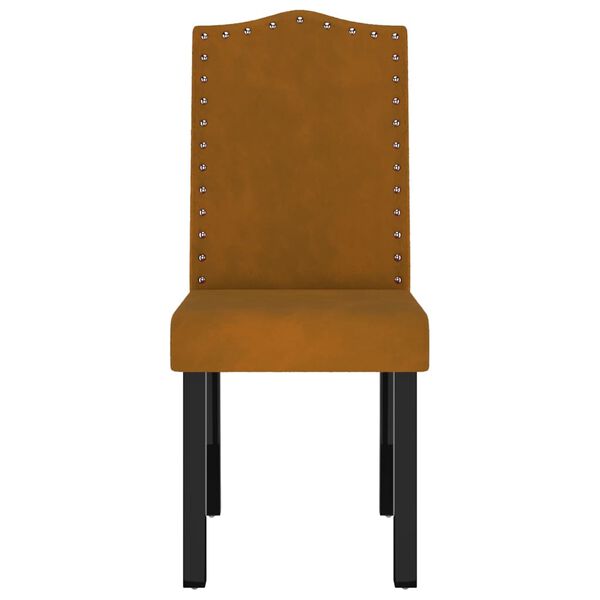 vidaXL Esszimmerst&uuml;hle 4 Stk. Braun Samt