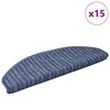 vidaXL Selbstklebende Treppenschoner 15 pcs Blau 65 x 21 x 4 cm