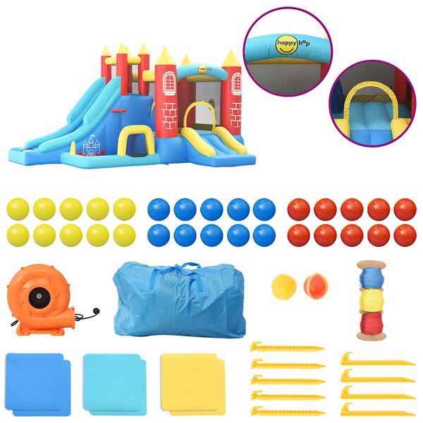 Happy Hop H&uuml;pfburg mit Rutsche 400x284x213 cm