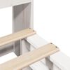 vidaXL Massivholzbett mit Regal ohne Matratze Wei&szlig; 180x200 cm