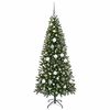 vidaXL K&uuml;nstlicher Weihnachtsbaum mit 300 LEDs Gr&uuml;n 180 cm PE und PVC