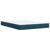 vidaXL Boxspringbett mit Matratze Dunkelblau 140x190 cm Samt