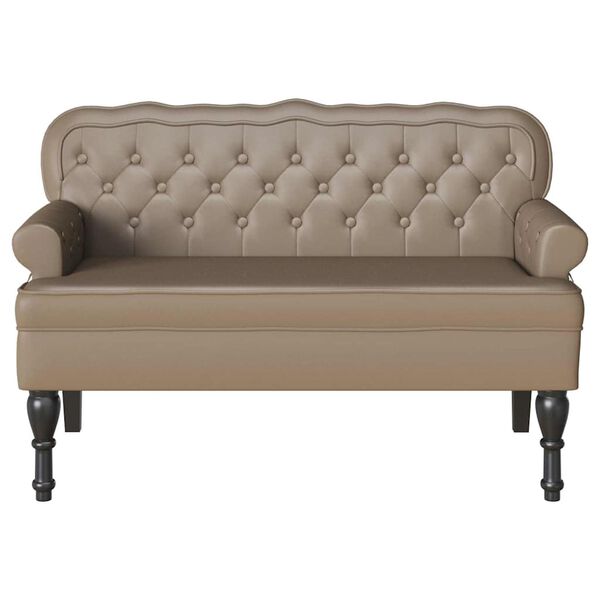 vidaXL Chesterfield Bank Cappuccino 119,5 x 64,5 x 75 cm Kunstleder