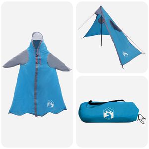 vidaXL 2-in-1 Regenponcho mit Kapuze 262 x 126 x 130 cm Blau