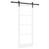 vidaXL Schiebet&uuml;r ORKDAL Wei&szlig; 83 x 202 cm Massivholz Kiefer und Glas