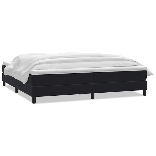 vidaXL Boxspringbett mit Matratze Schwarz 200x220 cm Samt