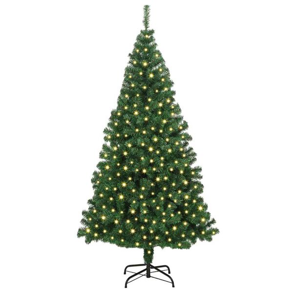 vidaXL K&uuml;nstlicher Weihnachtsbaum mit 300 LEDs mit St&auml;nder Gr&uuml;n 180 cm