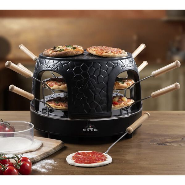 Bestron Mini-Pizzaofen f&uuml;r 8 Personen APD800Z 1150W Schwarz