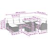 vidaXL Garten-Sofa-Set mit Speicher 9 pcs Grau Poly Rattan