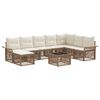 vidaXL Gartensofa-set 9 pcs Beige Poly-Rattan
